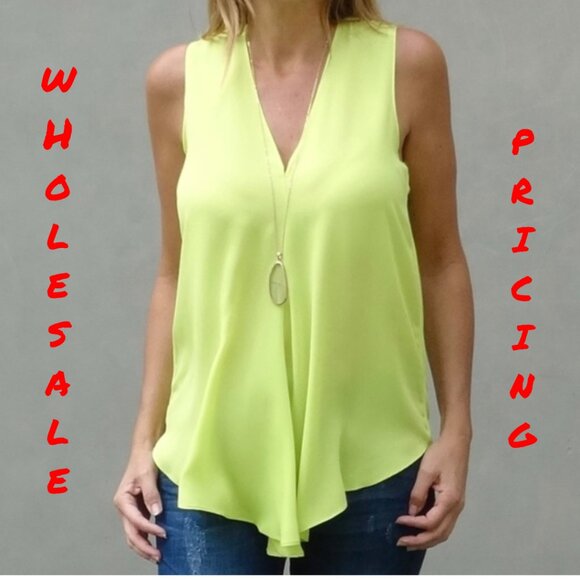 Wholesale Bundle $10 X 3 Tops - KINSLEY - Wild Lime - Picture 1 of 6